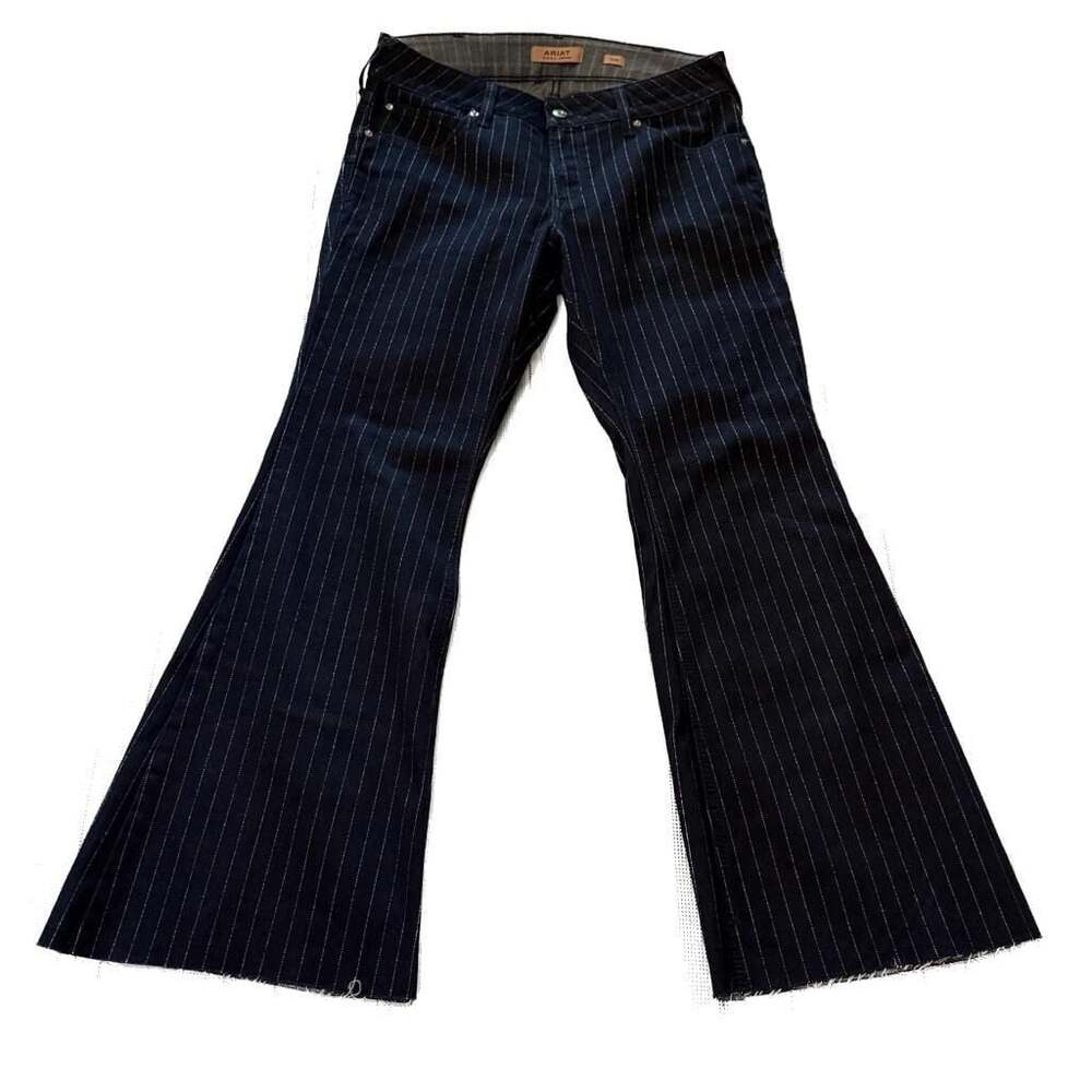 Ariat Women's R.E.A.L. Denim Jasmine Flare Jeans in Navy Silver Stripe 32R